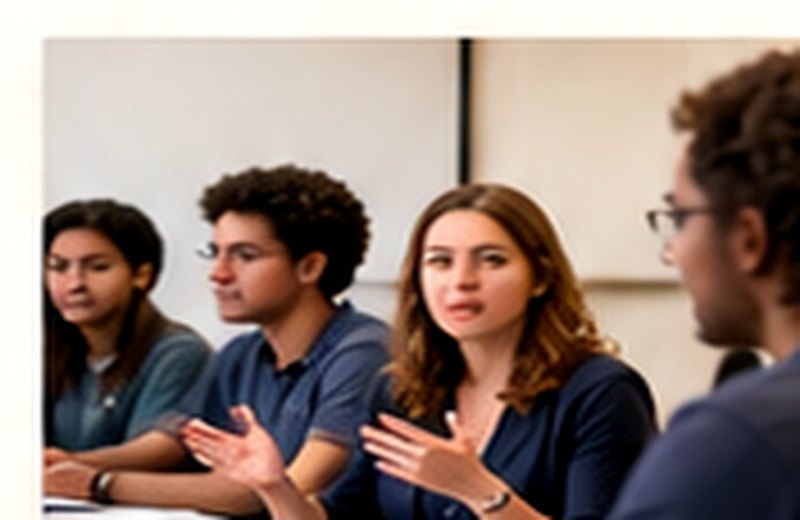 Editorial illustration of a university seminar environment